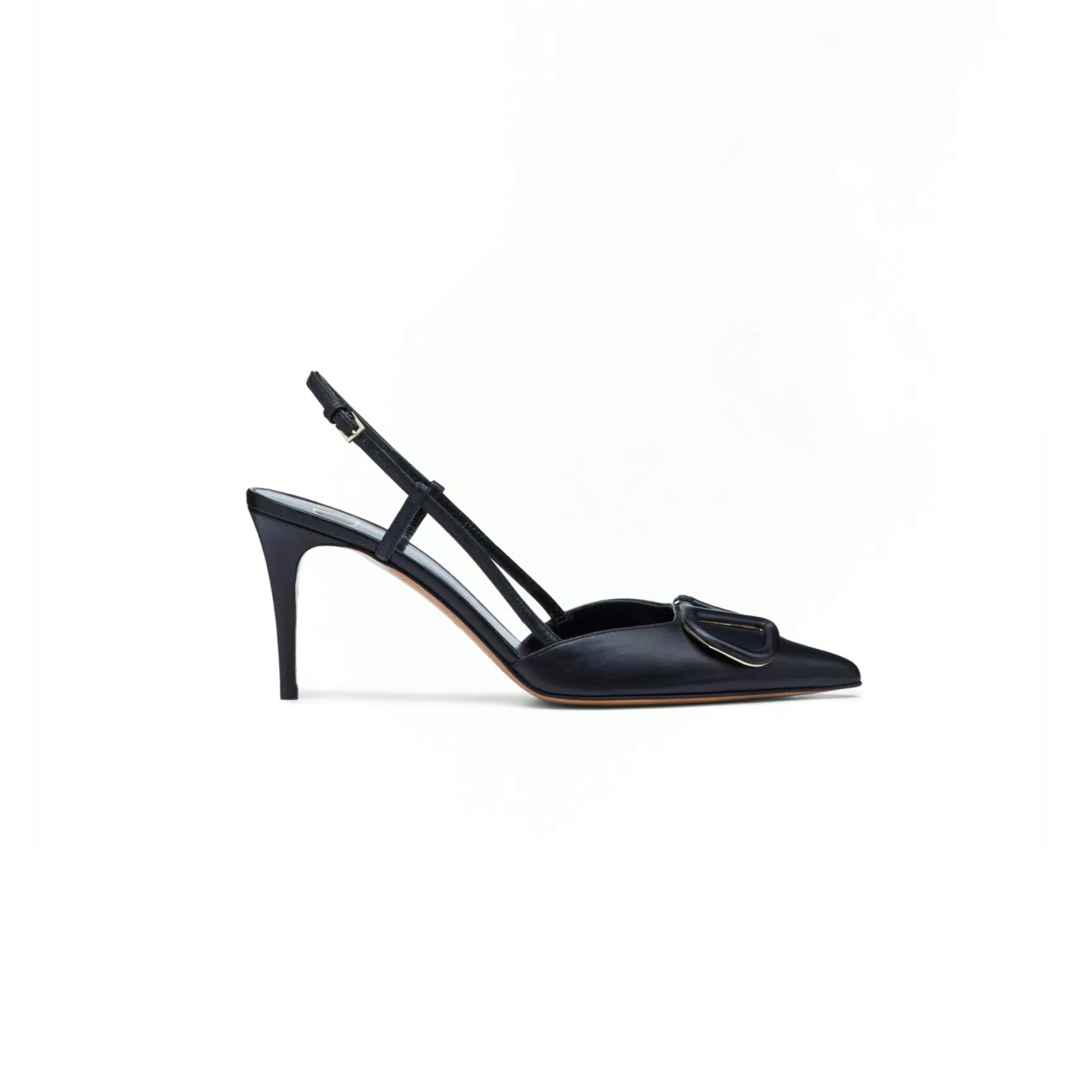 VALENTINO VLOGO SIGNATURE CALFSKIN SLINGBACK PUMP 80MM 3.15IN 5W2S0R01MZF_0NO